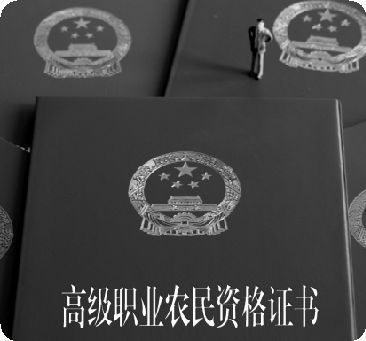 陕西等地已向农民颁发“高级职业农民”证书。